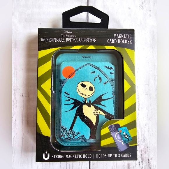 Disney Nightmare Before Christmas Jack Skellington Magnetic Card Phone Wallet - Picture 1 of 3